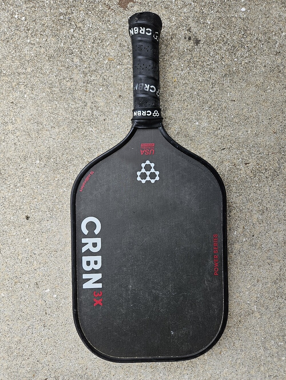 CRBN 3X Power Series Pickleball Paddle Black Lightweight High Performance Design